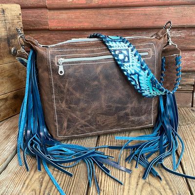 Annie - Grey Brindle w/ Glacier Park Aztec-Annie-Western-Cowhide-Bags-Handmade-Products-Gifts-Dancing Cactus Designs