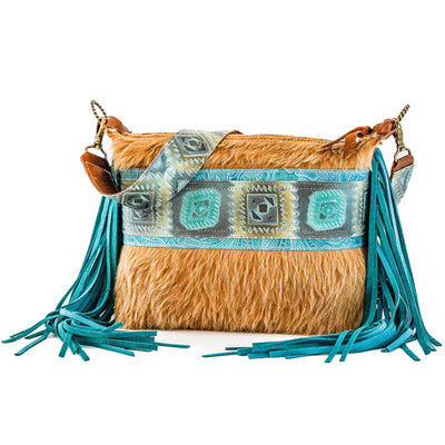 Annie - Highlander w/ Canyon Aztec-Annie-Western-Cowhide-Bags-Handmade-Products-Gifts-Dancing Cactus Designs