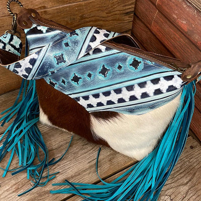 Annie - Tricolor w/ Glacier Park Navajo-Annie-Western-Cowhide-Bags-Handmade-Products-Gifts-Dancing Cactus Designs