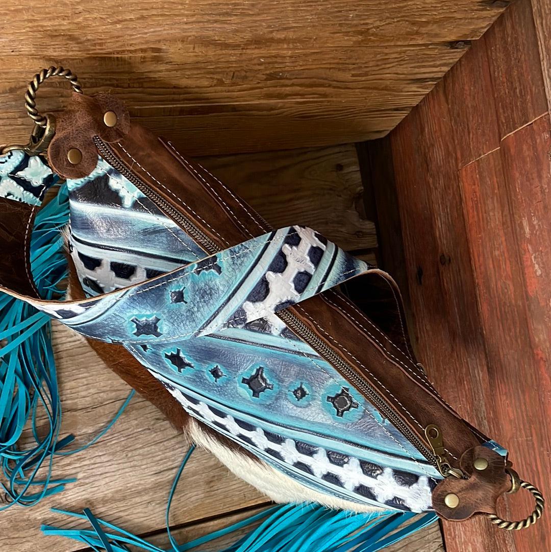 Annie - Tricolor w/ Glacier Park Navajo-Annie-Western-Cowhide-Bags-Handmade-Products-Gifts-Dancing Cactus Designs