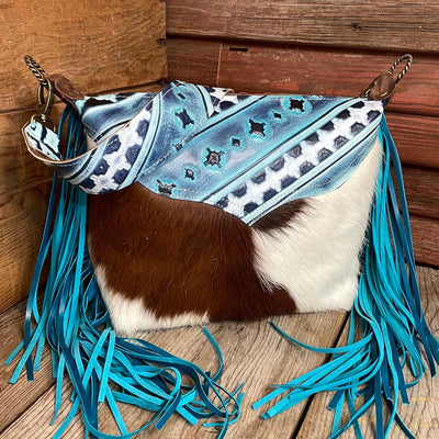 Annie - Tricolor w/ Glacier Park Navajo-Annie-Western-Cowhide-Bags-Handmade-Products-Gifts-Dancing Cactus Designs