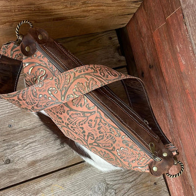 Annie - Tricolor w/ Grapefruit Tool-Annie-Western-Cowhide-Bags-Handmade-Products-Gifts-Dancing Cactus Designs