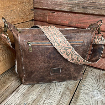 Annie - Tricolor w/ Grapefruit Tool-Annie-Western-Cowhide-Bags-Handmade-Products-Gifts-Dancing Cactus Designs