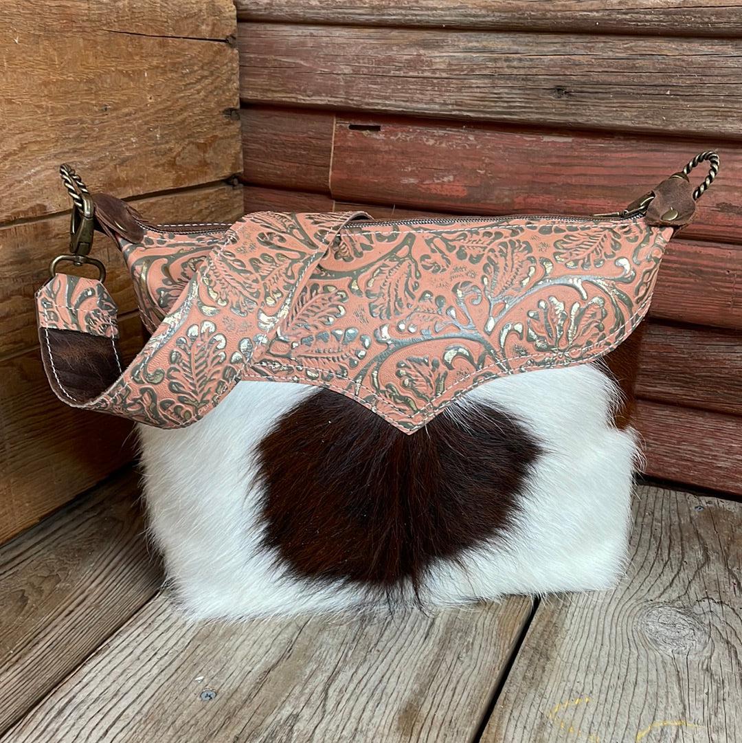 Annie - Tricolor w/ Grapefruit Tool-Annie-Western-Cowhide-Bags-Handmade-Products-Gifts-Dancing Cactus Designs