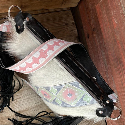 Annie - Tricolor w/ Watermelon Wine-Annie-Western-Cowhide-Bags-Handmade-Products-Gifts-Dancing Cactus Designs