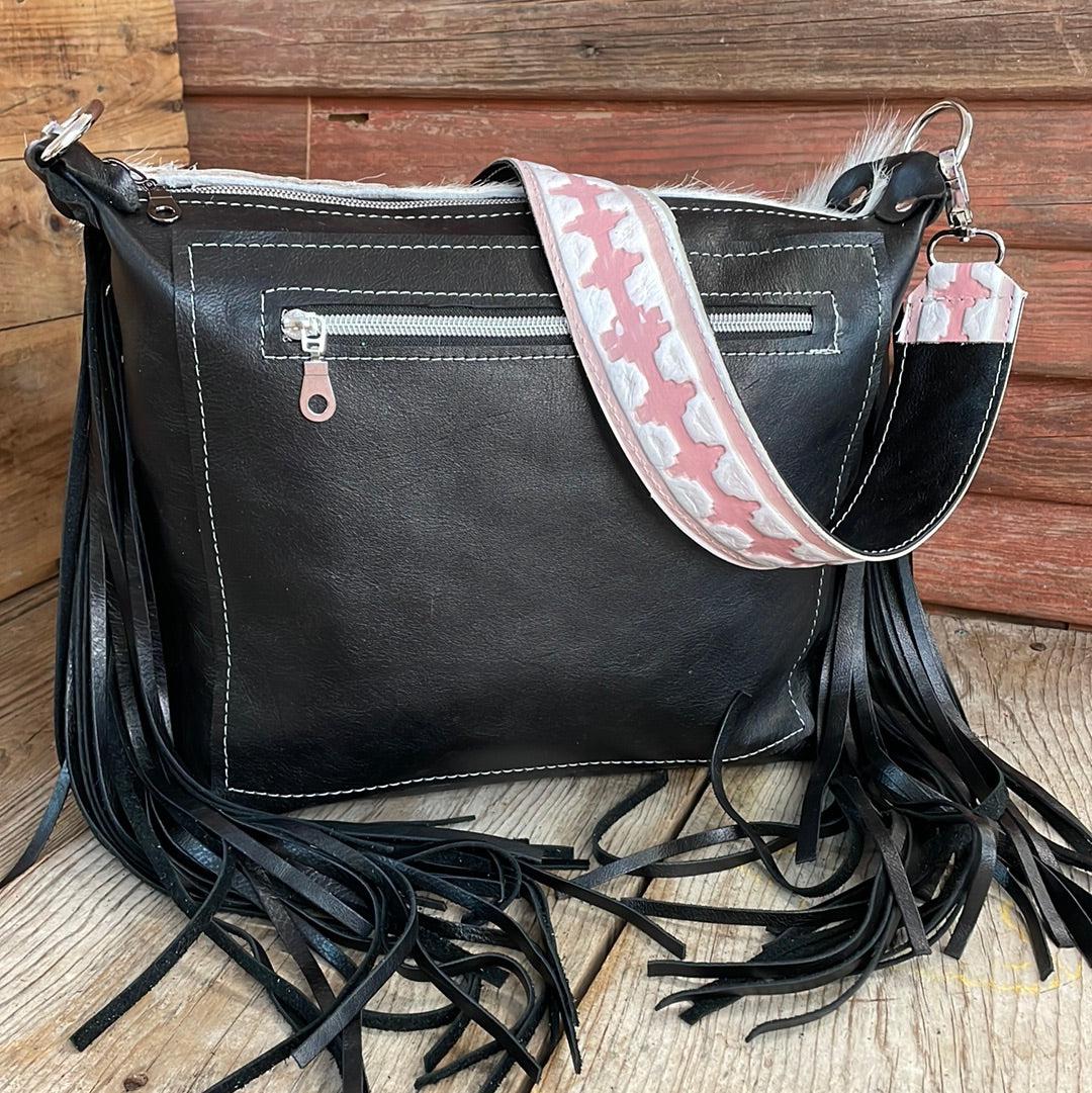 Annie - Tricolor w/ Watermelon Wine-Annie-Western-Cowhide-Bags-Handmade-Products-Gifts-Dancing Cactus Designs