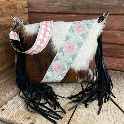 Annie - Tricolor w/ Watermelon Wine-Annie-Western-Cowhide-Bags-Handmade-Products-Gifts-Dancing Cactus Designs