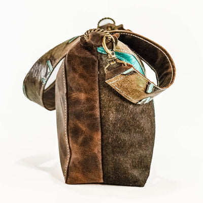 Annie - Watusi w/ Turquoise Brands-Annie-Western-Cowhide-Bags-Handmade-Products-Gifts-Dancing Cactus Designs
