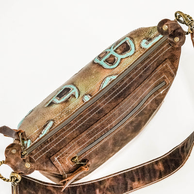 Annie - Watusi w/ Turquoise Brands-Annie-Western-Cowhide-Bags-Handmade-Products-Gifts-Dancing Cactus Designs