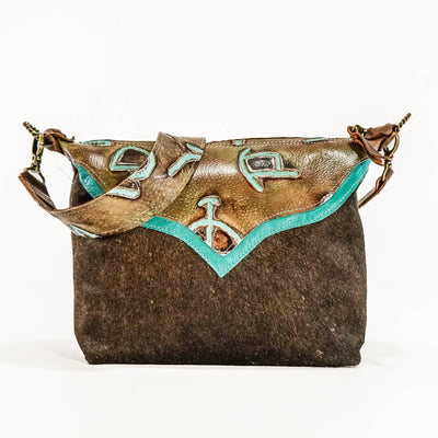 Annie - Watusi w/ Turquoise Brands-Annie-Western-Cowhide-Bags-Handmade-Products-Gifts-Dancing Cactus Designs