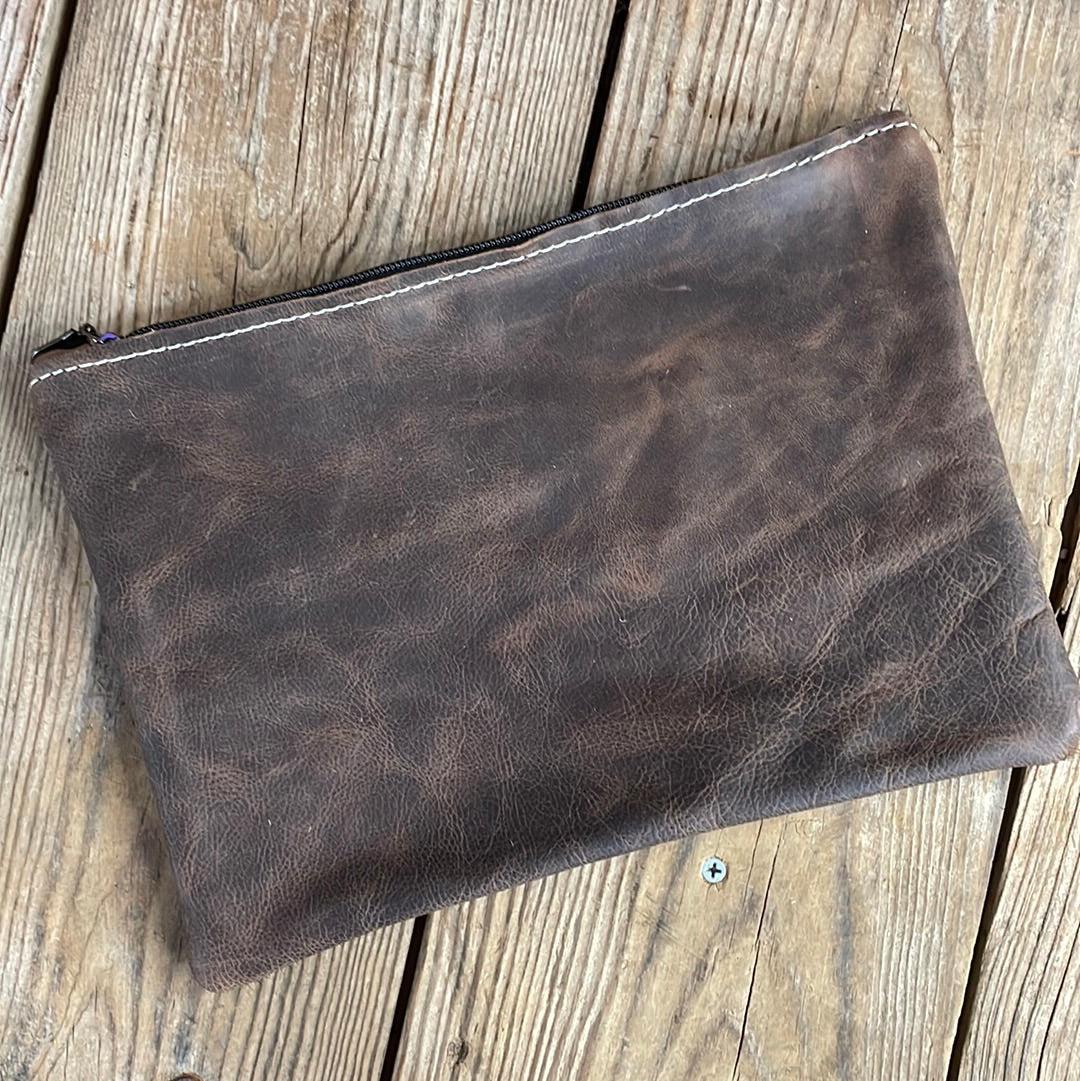 Banker's Bag - Brindle w/ Watermelon Wine-Mega Organizer-Western-Cowhide-Bags-Handmade-Products-Gifts-Dancing Cactus Designs