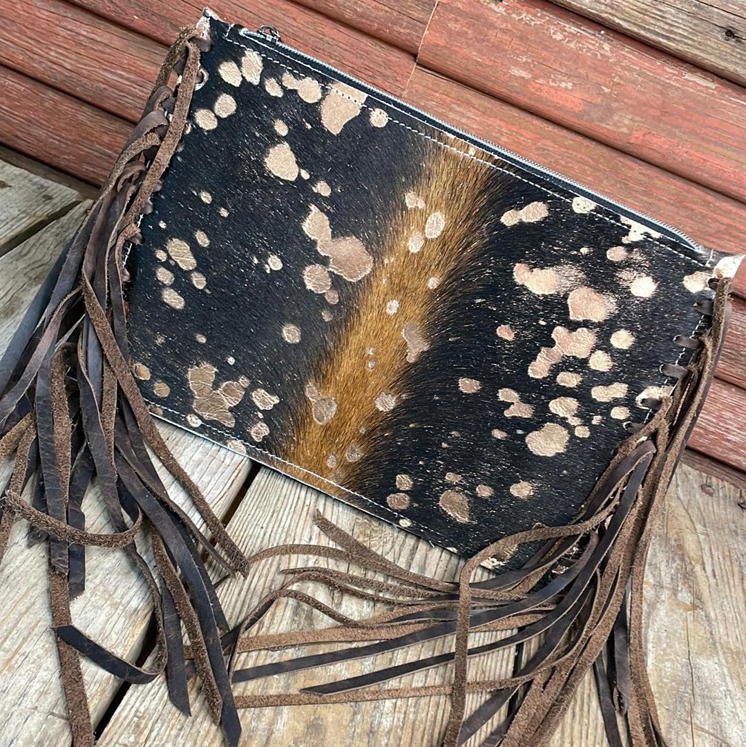 Carly - Black & Gold Acid w/-Carly-Western-Cowhide-Bags-Handmade-Products-Gifts-Dancing Cactus Designs