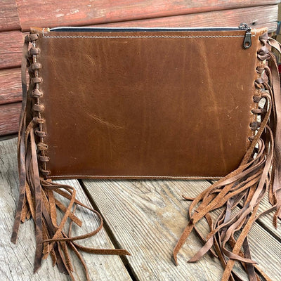 Carly - Waxed Leather w/ Wyoming Tool-Carly-Western-Cowhide-Bags-Handmade-Products-Gifts-Dancing Cactus Designs