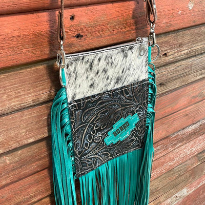 Carrie - Black & White w/ Autumn Ash w/ Rodeo Junkie-Carrie-Western-Cowhide-Bags-Handmade-Products-Gifts-Dancing Cactus Designs