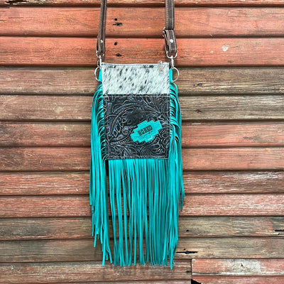 Carrie - Black & White w/ Autumn Ash w/ Rodeo Junkie-Carrie-Western-Cowhide-Bags-Handmade-Products-Gifts-Dancing Cactus Designs