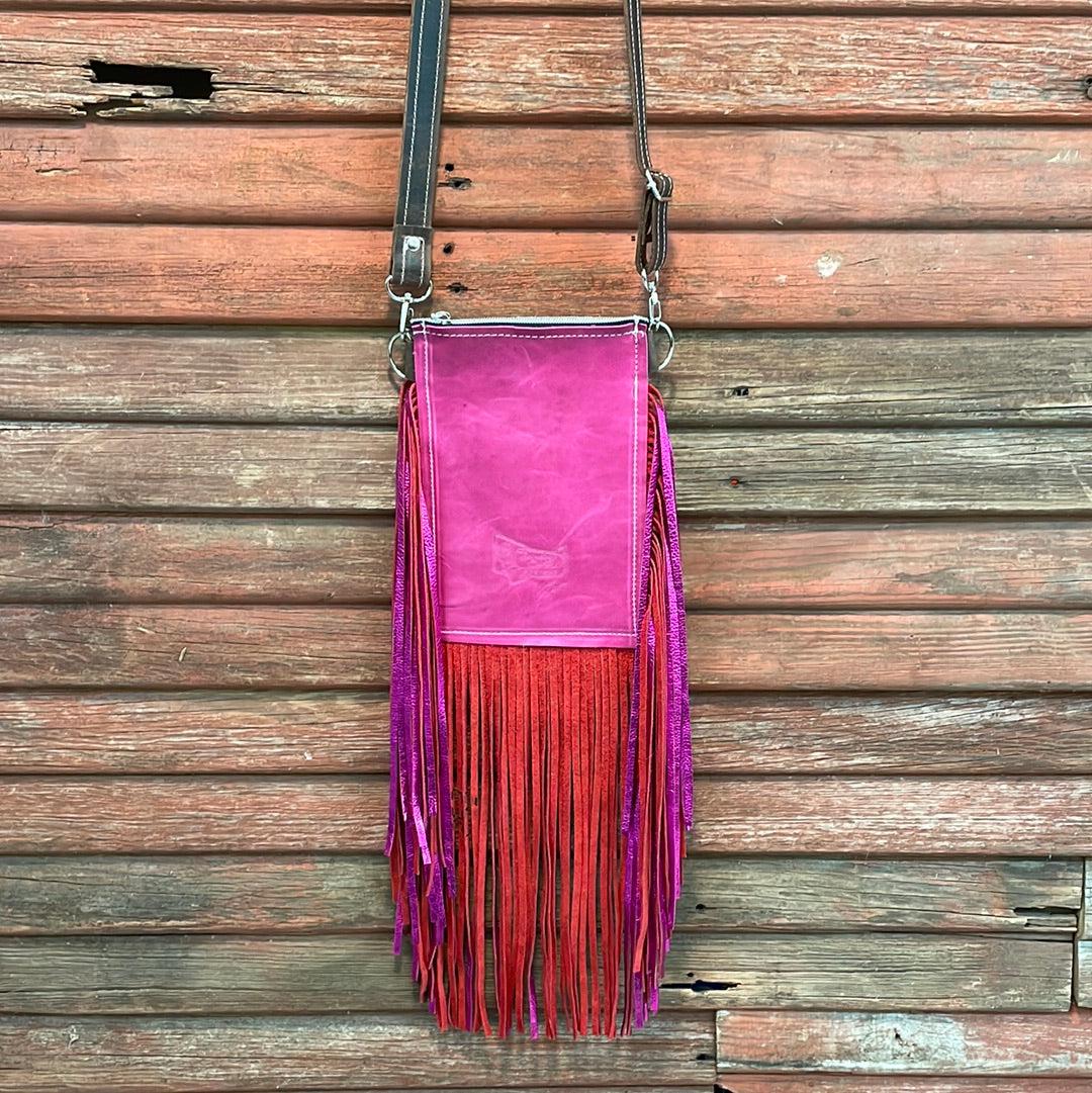 Carrie - Black & White w/ Neon Trip Navajo w/ Wrangler Patch-Carrie-Western-Cowhide-Bags-Handmade-Products-Gifts-Dancing Cactus Designs