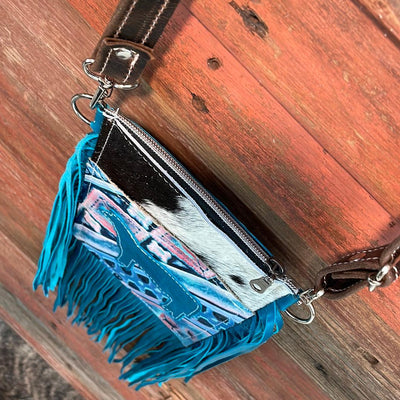 Carrie - Black & White w/ Tucson Sundown Navajo w/ Cow-Carrie-Western-Cowhide-Bags-Handmade-Products-Gifts-Dancing Cactus Designs