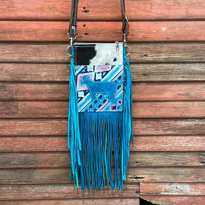 Carrie - Black & White w/ Tucson Sundown Navajo w/ Cow-Carrie-Western-Cowhide-Bags-Handmade-Products-Gifts-Dancing Cactus Designs