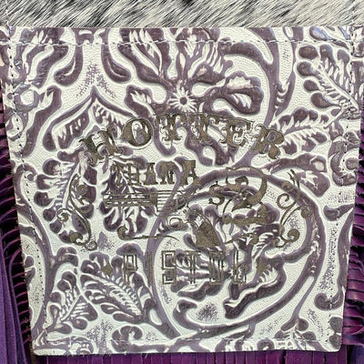 Carrie - Black & White w/ Twilight Tool w/ Engraving-Carrie-Western-Cowhide-Bags-Handmade-Products-Gifts-Dancing Cactus Designs