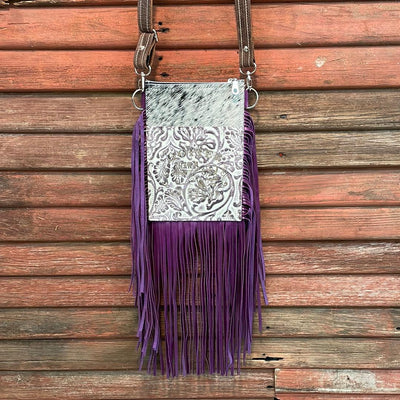 Carrie - Black & White w/ Twilight Tool w/ Engraving-Carrie-Western-Cowhide-Bags-Handmade-Products-Gifts-Dancing Cactus Designs