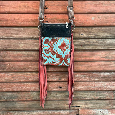 Carrie - Black w/ Patriot Laredo-Carrie-Western-Cowhide-Bags-Handmade-Products-Gifts-Dancing Cactus Designs