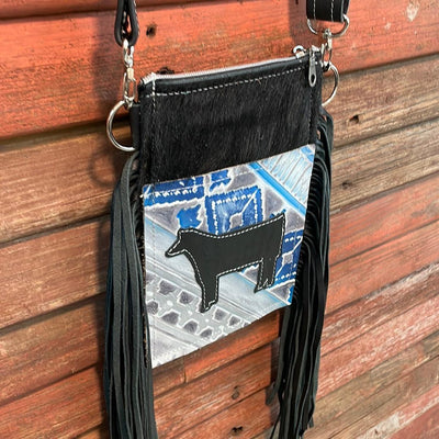 Carrie - Black w/ Rocky Mountain Navajo w/ Cow-Carrie-Western-Cowhide-Bags-Handmade-Products-Gifts-Dancing Cactus Designs