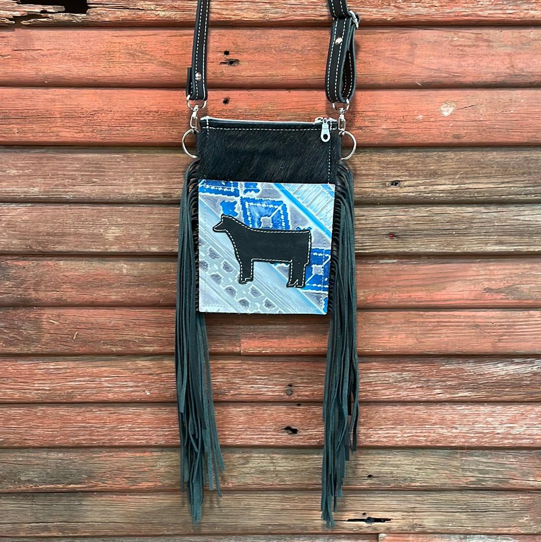 Carrie - Black w/ Rocky Mountain Navajo w/ Cow-Carrie-Western-Cowhide-Bags-Handmade-Products-Gifts-Dancing Cactus Designs