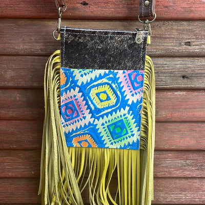 Carrie - Brindle w/ Neon Trip Aztec-Carrie-Western-Cowhide-Bags-Handmade-Products-Gifts-Dancing Cactus Designs