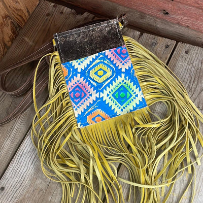 Carrie - Brindle w/ Neon Trip Aztec-Carrie-Western-Cowhide-Bags-Handmade-Products-Gifts-Dancing Cactus Designs