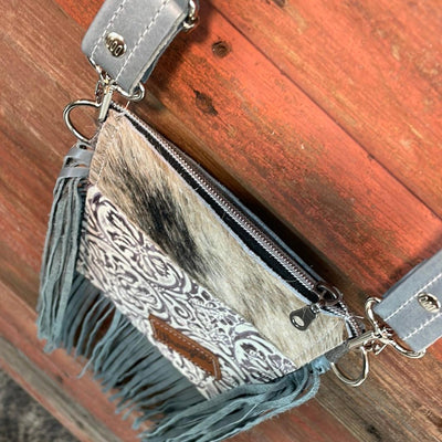 Carrie - Brindle w/ Twilight Tool w/ Wrangler patch-Carrie-Western-Cowhide-Bags-Handmade-Products-Gifts-Dancing Cactus Designs