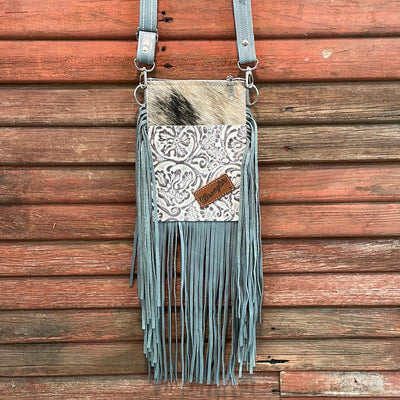 Carrie - Brindle w/ Twilight Tool w/ Wrangler patch-Carrie-Western-Cowhide-Bags-Handmade-Products-Gifts-Dancing Cactus Designs