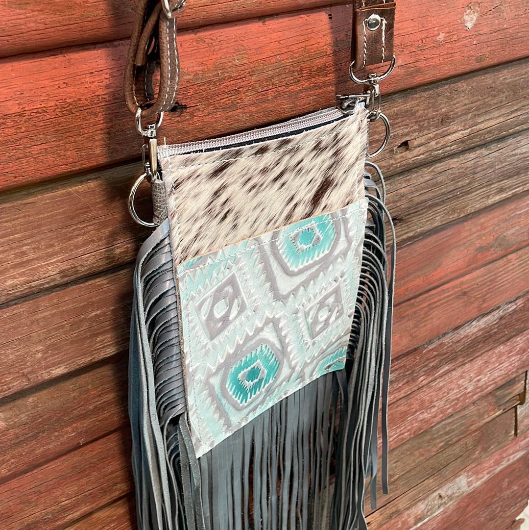 Carrie - Longhorn w/ Glacier Park Aztec-Carrie-Western-Cowhide-Bags-Handmade-Products-Gifts-Dancing Cactus Designs
