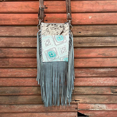 Carrie - Longhorn w/ Glacier Park Aztec-Carrie-Western-Cowhide-Bags-Handmade-Products-Gifts-Dancing Cactus Designs