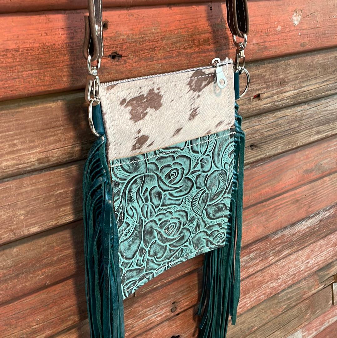 Carrie - Tricolor Acid w/ Geode Roses-Carrie-Western-Cowhide-Bags-Handmade-Products-Gifts-Dancing Cactus Designs