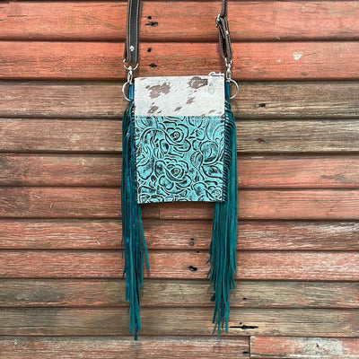 Carrie - Tricolor Acid w/ Geode Roses-Carrie-Western-Cowhide-Bags-Handmade-Products-Gifts-Dancing Cactus Designs