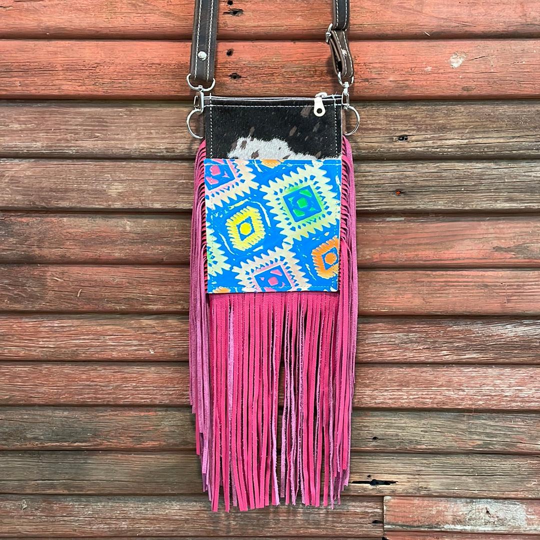 Carrie - Tricolor Acid w/ Neon Trip Aztec-Carrie-Western-Cowhide-Bags-Handmade-Products-Gifts-Dancing Cactus Designs
