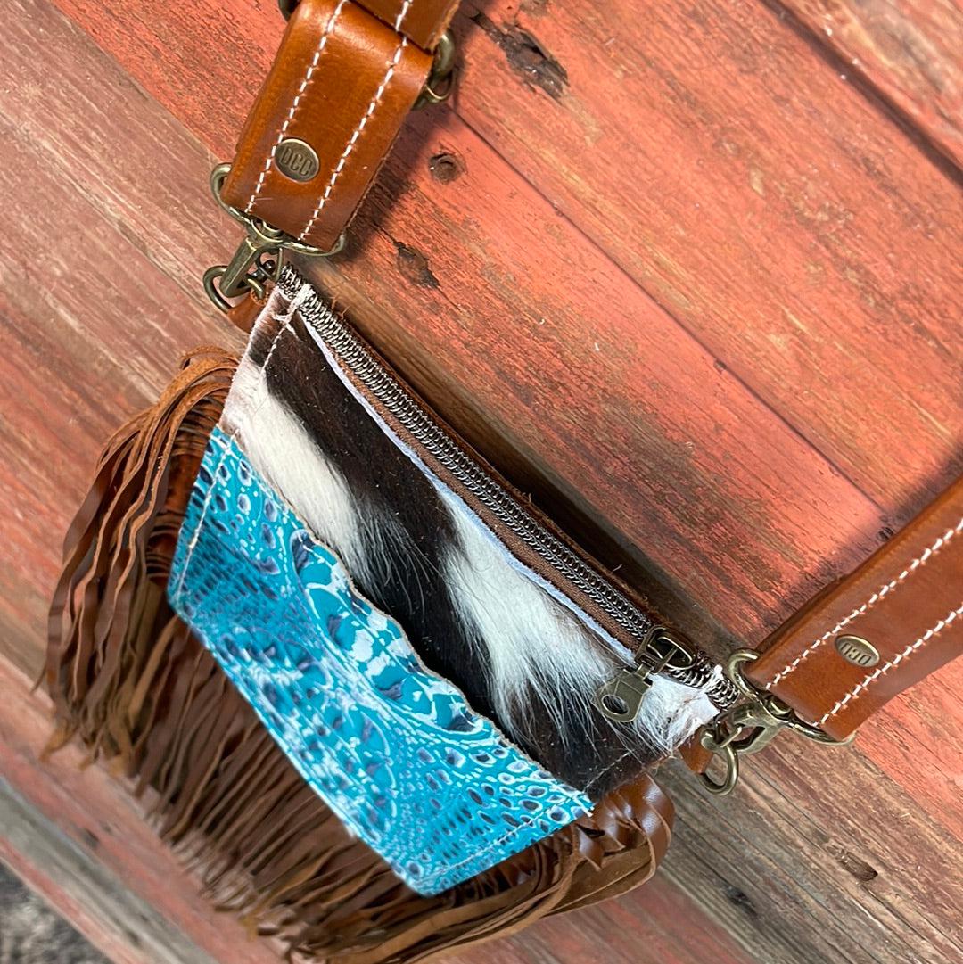 Carrie - Tricolor w/ Glacier Park Croc-Carrie-Western-Cowhide-Bags-Handmade-Products-Gifts-Dancing Cactus Designs