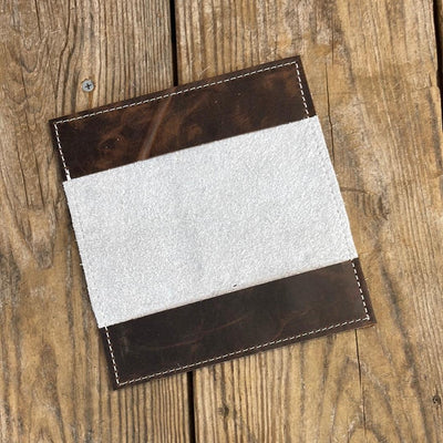 Checkbook Cover - Black & White w/ Red Brands-Checkbook Cover-Western-Cowhide-Bags-Handmade-Products-Gifts-Dancing Cactus Designs
