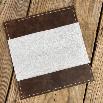 Checkbook Cover - Black & White w/ Rocky Mountain Navajo-Checkbook Cover-Western-Cowhide-Bags-Handmade-Products-Gifts-Dancing Cactus Designs