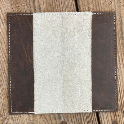Checkbook Cover - Brindle w/ Encanto Navajo-Checkbook Cover-Western-Cowhide-Bags-Handmade-Products-Gifts-Dancing Cactus Designs