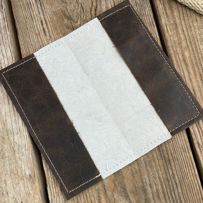 Checkbook Cover - Brindle w/ Encanto Navajo-Checkbook Cover-Western-Cowhide-Bags-Handmade-Products-Gifts-Dancing Cactus Designs