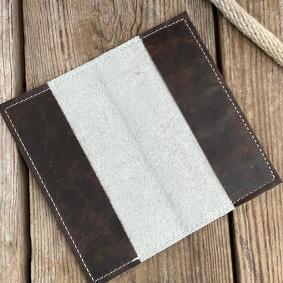 Checkbook Cover - Brindle w/ Watermelon Wine-Checkbook Cover-Western-Cowhide-Bags-Handmade-Products-Gifts-Dancing Cactus Designs