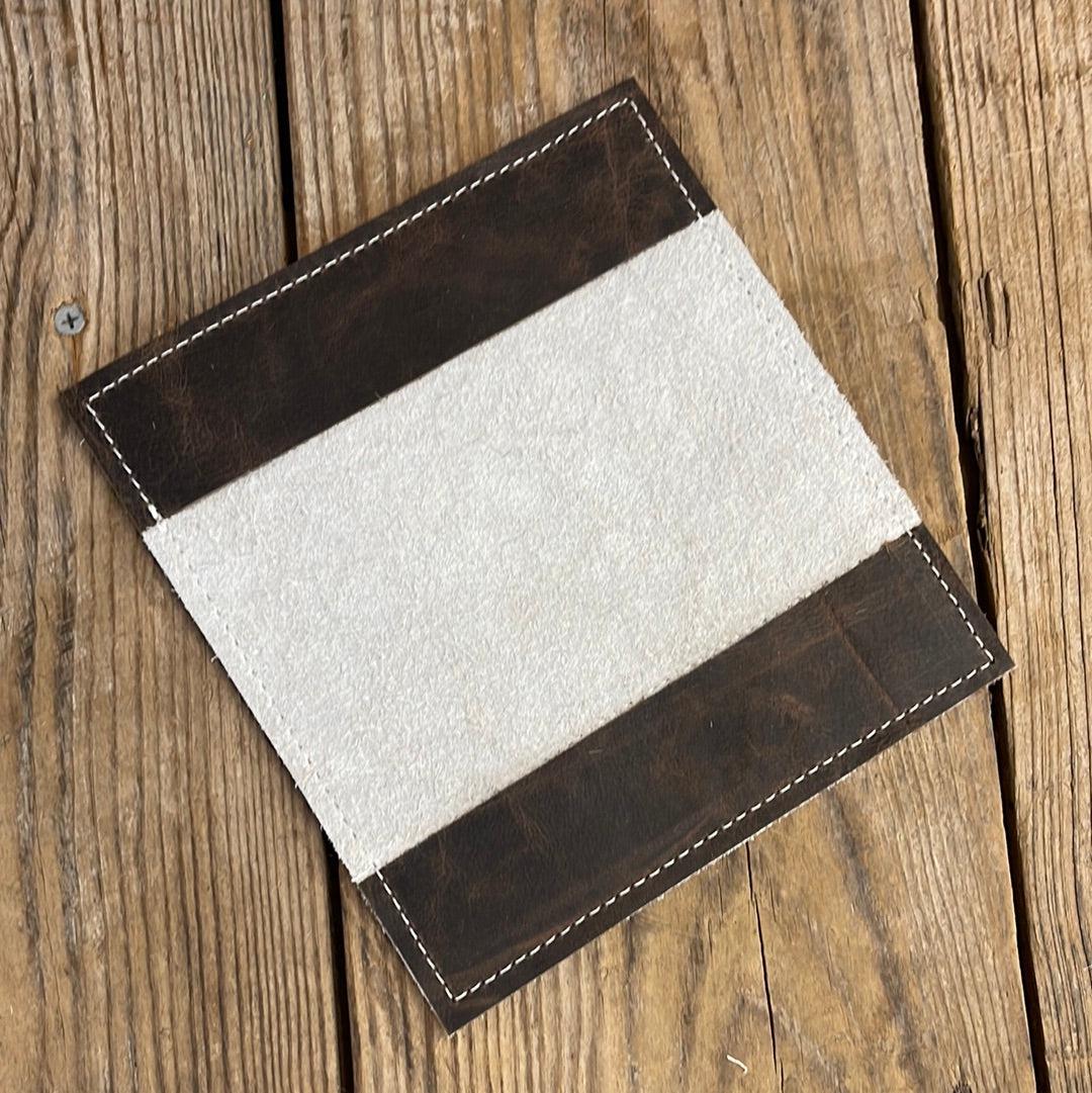 Checkbook Cover - Brindle w/ Watermelon Wine-Checkbook Cover-Western-Cowhide-Bags-Handmade-Products-Gifts-Dancing Cactus Designs
