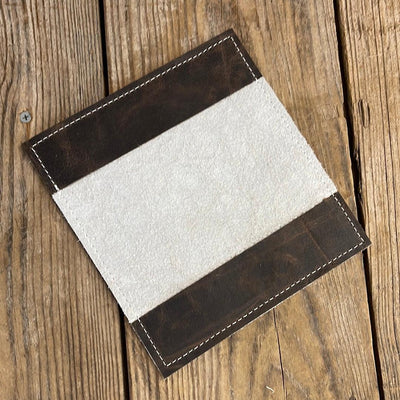 Checkbook Cover - Brindle w/ Watermelon Wine-Checkbook Cover-Western-Cowhide-Bags-Handmade-Products-Gifts-Dancing Cactus Designs