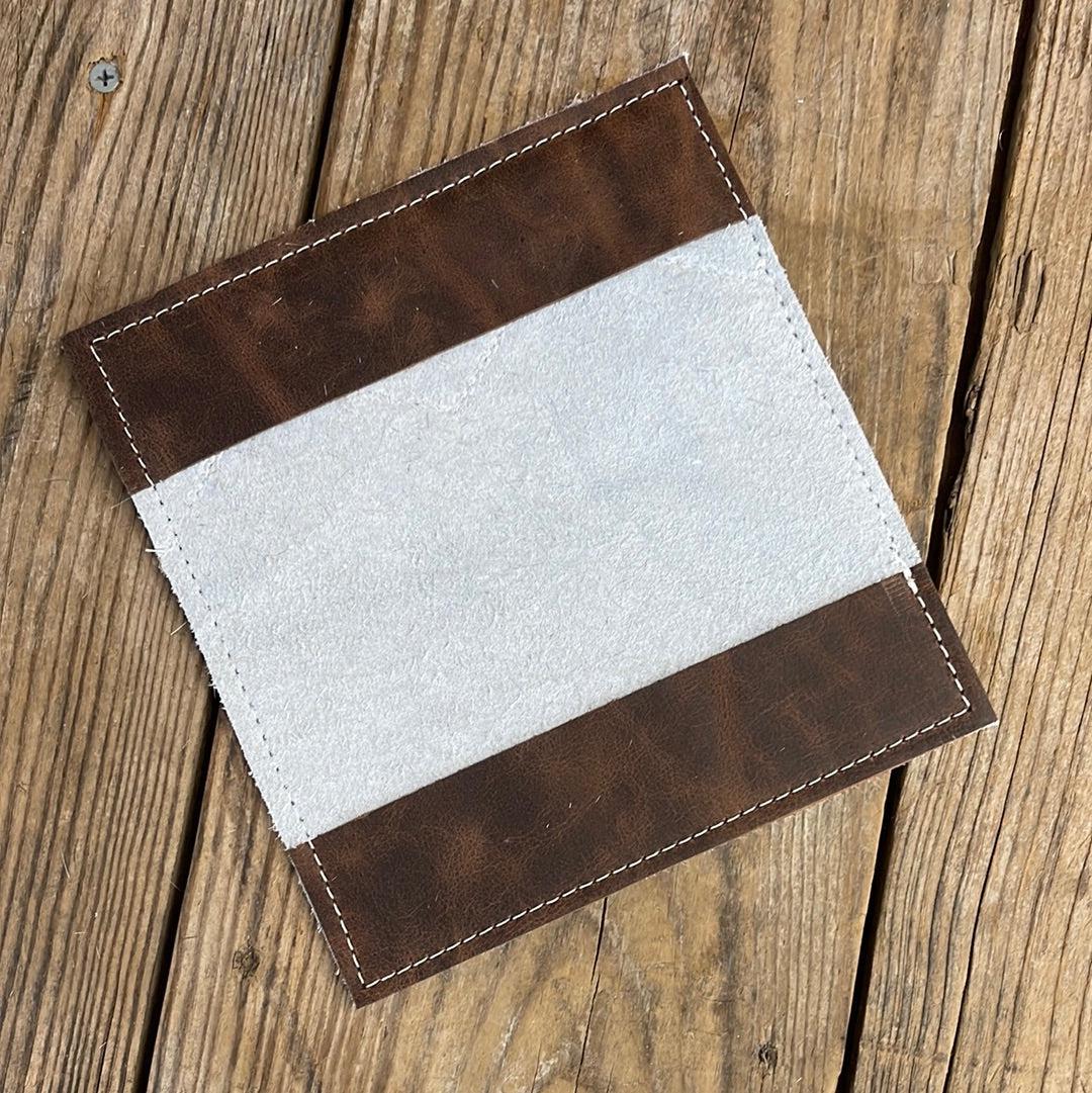 Checkbook Cover - Palomino w/ Watermelon Wine-Checkbook Cover-Western-Cowhide-Bags-Handmade-Products-Gifts-Dancing Cactus Designs