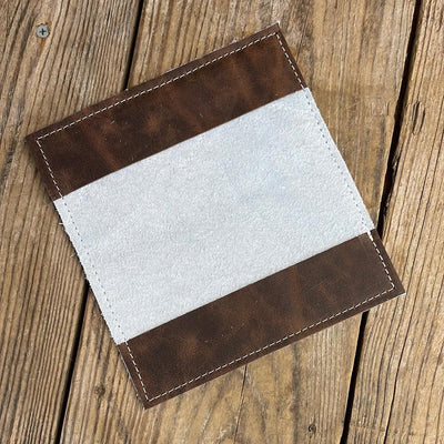 Checkbook Cover - Palomino w/ Watermelon Wine-Checkbook Cover-Western-Cowhide-Bags-Handmade-Products-Gifts-Dancing Cactus Designs