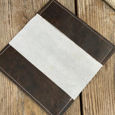 Checkbook Cover - Rainbow w/ Aurora Navajo-Checkbook Cover-Western-Cowhide-Bags-Handmade-Products-Gifts-Dancing Cactus Designs