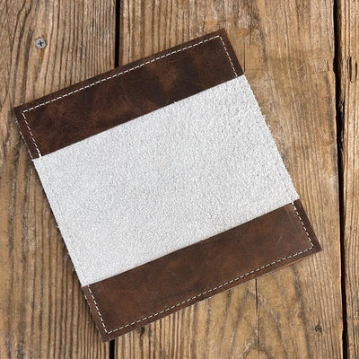 Checkbook Cover - Tricolor w/ Blue Bonnet Tool-Checkbook Cover-Western-Cowhide-Bags-Handmade-Products-Gifts-Dancing Cactus Designs