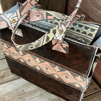 Clerk - Dark Brindle w/ Adobe Navajo-Clerk-Western-Cowhide-Bags-Handmade-Products-Gifts-Dancing Cactus Designs