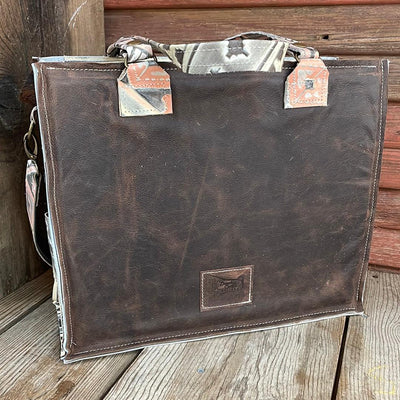 Clerk - Dark Brindle w/ Adobe Navajo-Clerk-Western-Cowhide-Bags-Handmade-Products-Gifts-Dancing Cactus Designs